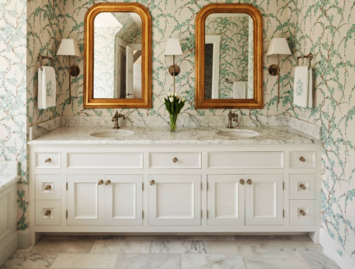 欧式风格精美落地式浴室柜装修图