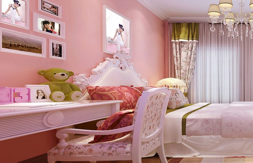 温馨粉色儿童房装修效果图