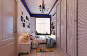 地中海风格精致卧室整体衣柜设计效果图