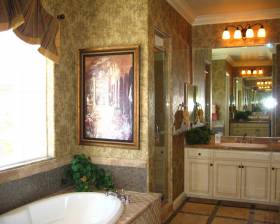 美式卫生间古典浴室柜装修设计图