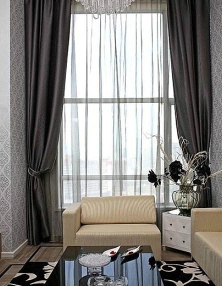 新中式风格飘窗窗帘装修搭配图