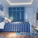 地中海风格软装卧室装修设计图