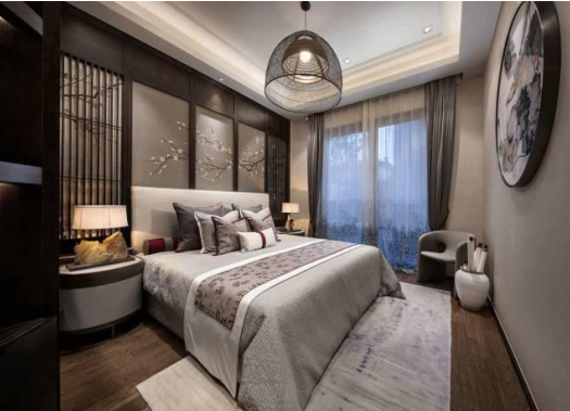 新中式卧室装修效果图，古典与时尚的完美结合!