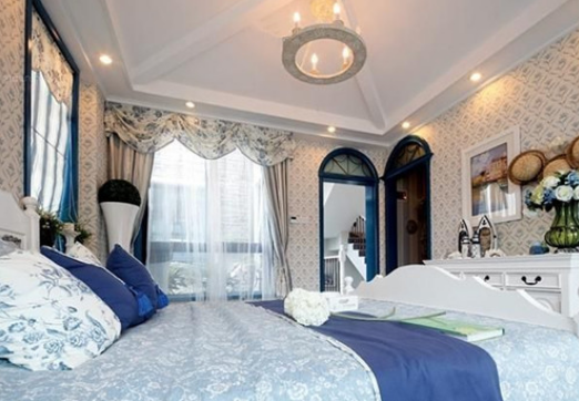 地中海卧室装修效果图，让家中充满蓝色海洋的气息!