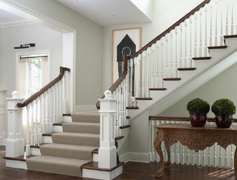 别墅楼梯扶手装修效果图，不同材质展现多样风采!